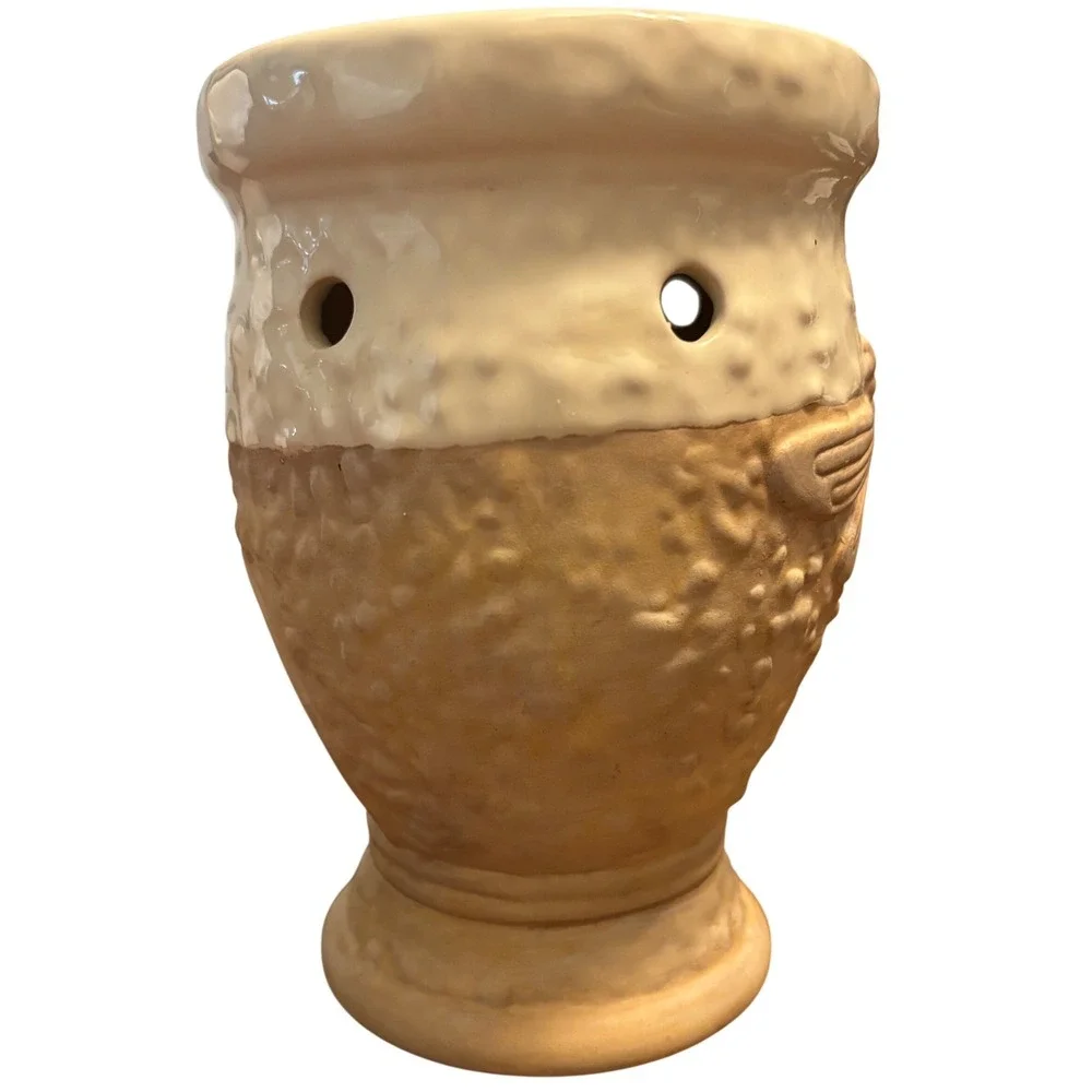 Yankee Candle Ceramic Dragonfly Wax Melt Tart Warmer Cream‎ Tan Rustic 6 Inch
